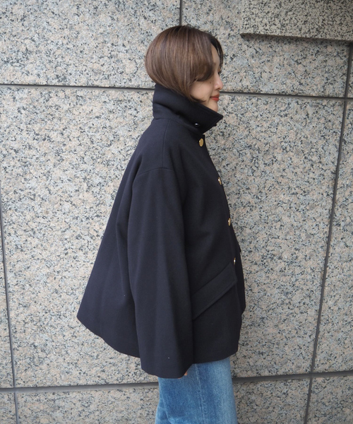 Traditional Weatherwear（トラディショナルウェザーウェア）の「【TWW】LINTON SHORT/リントン ショート/ショートコート（トレンチコート・レディース・ブラック/ネイビー・34/36）」の19枚目の写真