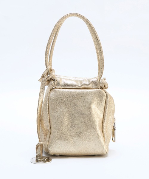 marco masi（マルコマージ）の「【MARCO MASI】キューブミニゴールドバッグ-MINI GOLD（ハンドバッグ・レディース・ゴールド・FREE）」の9枚目の写真