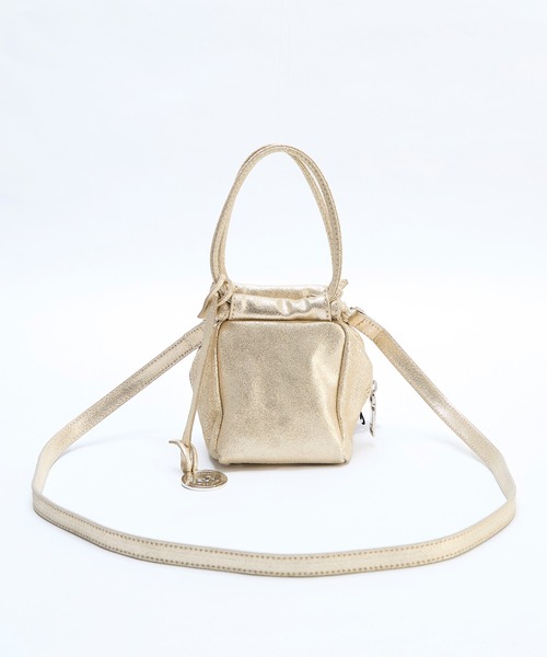 marco masi（マルコマージ）の「【MARCO MASI】キューブミニゴールドバッグ-MINI GOLD（ハンドバッグ・レディース・ゴールド・FREE）」の12枚目の写真