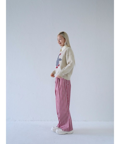 Uenui（ウニュイ）の「duck knit sweater（ニット/セーター・レディース・グレー/アイボリー・FREE）」の11枚目の写真