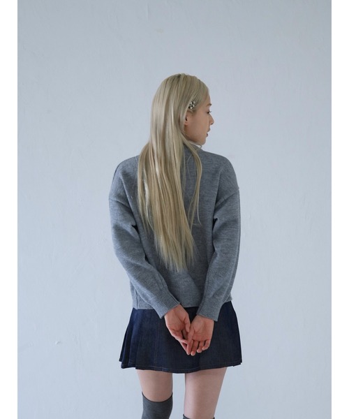 Uenui（ウニュイ）の「duck knit sweater（ニット/セーター・レディース・グレー/アイボリー・FREE）」の20枚目の写真
