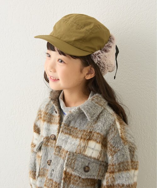 CIAOPANIC TYPY(チャオパニックティピー)の「【KIDS】ミリタリーフライトキャップ(キャップ・キッズ・カーキ/ブラック/ベージュ/ブラウン・ONE SIZE)」の4枚目の写真