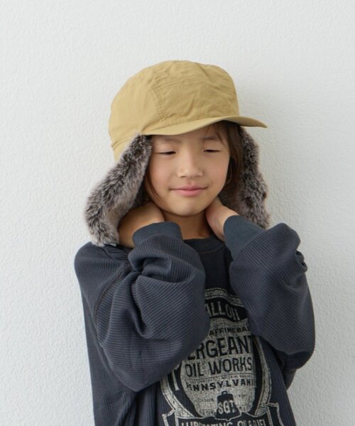 CIAOPANIC TYPY(チャオパニックティピー)の「【KIDS】ミリタリーフライトキャップ(キャップ・キッズ・カーキ/ブラック/ベージュ/ブラウン・ONE SIZE)」の14枚目の写真