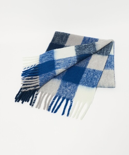 BEAUTY&YOUTH UNITED ARROWS（ビューティーアンドユースユナイテッドアローズ）の「ブラッシュド ブロックチェック マフラー（マフラー・メンズ・ダークオレンジ/ロイヤルブルー/マスタード・FREE）」の15枚目の写真