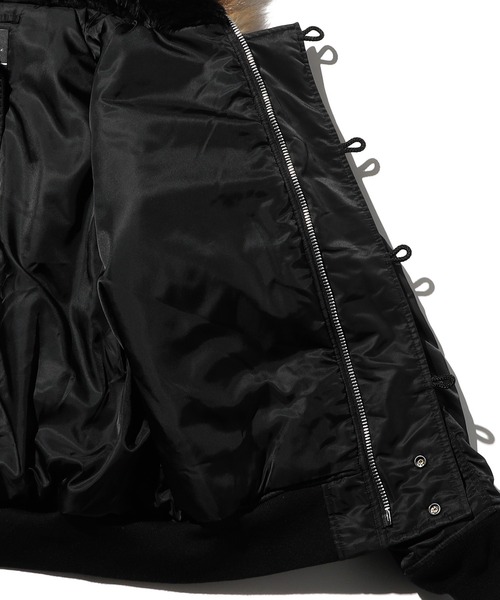 Valley Apparel(バレーアパレル)の「N-2B フライトナイロンジャケット/フライトジャケット(ミリタリージャケット・メンズ・ダークグレー/グレー系その他/ブラック・MEDIUM/LARGE/X-LARGE/SMALL)」の5枚目の写真