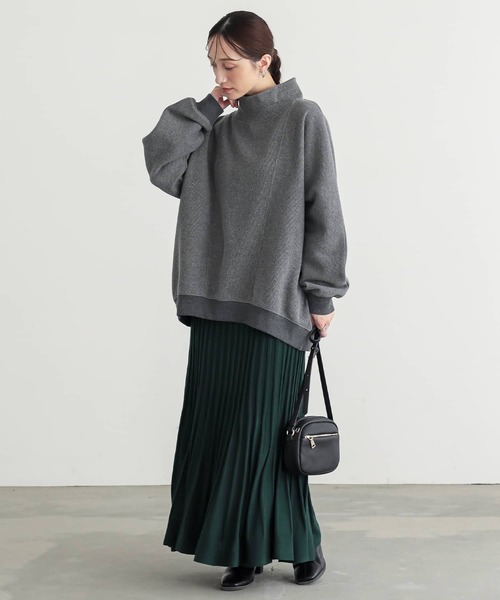 n'OrLABEL(ノアールレーベル)の「ハイネックワッフルドルマンカットソー(Tシャツ/カットソー・レディース・杢グレー/ブルー/ブラック・FREE)」の9枚目の写真