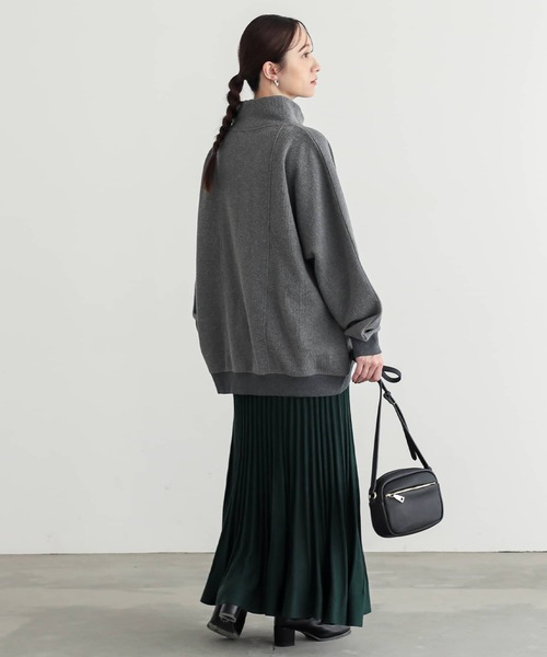 n'OrLABEL(ノアールレーベル)の「ハイネックワッフルドルマンカットソー(Tシャツ/カットソー・レディース・杢グレー/ブルー/ブラック・FREE)」の11枚目の写真