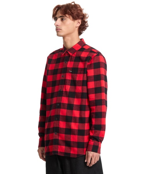 VOLCOM(ボルコム)の「VOLCOM CADEN PLAID LS/ボルコムチェック長袖シャツ(シャツ/ブラウス・メンズ・レッド系その他/ブラック・MEDIUM/LARGE)」の11枚目の写真