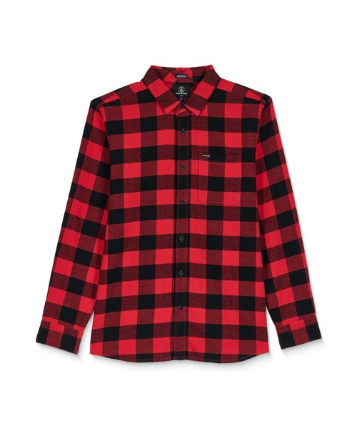 VOLCOM(ボルコム)の「VOLCOM CADEN PLAID LS/ボルコムチェック長袖シャツ(シャツ/ブラウス・メンズ・レッド系その他/ブラック・MEDIUM/LARGE)」の15枚目の写真