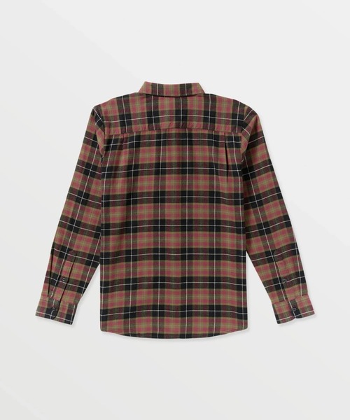 VOLCOM(ボルコム)の「VOLCOM CADEN PLAID LS/ボルコムチェック長袖シャツ(シャツ/ブラウス・メンズ・レッド系その他/ブラック・MEDIUM/LARGE)」の8枚目の写真
