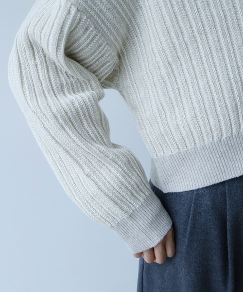 yuni（ユニ　）の「ウールコットン針抜きshortカーディガン（カーディガン/ボレロ・レディース・ホワイト/ピンク/カーキ・FREE）」の21枚目の写真