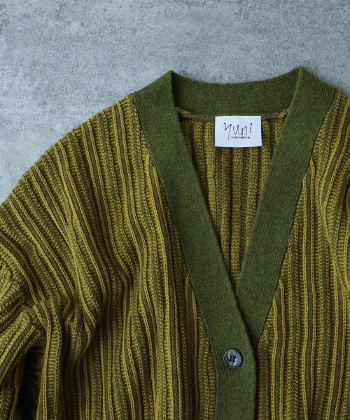 yuni（ユニ　）の「ウールコットン針抜きshortカーディガン（カーディガン/ボレロ・レディース・ホワイト/ピンク/カーキ・FREE）」の5枚目の写真