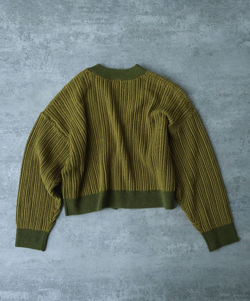 yuni（ユニ　）の「ウールコットン針抜きshortカーディガン（カーディガン/ボレロ・レディース・ホワイト/ピンク/カーキ・FREE）」の6枚目の写真