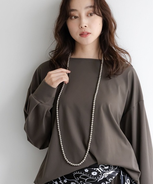 Elura（エルーラ）の「ボールロングネックレス/611610（ネックレス・レディース・シルバー/ホワイト・FREE）」の2枚目の写真