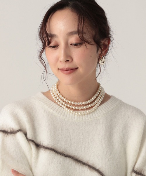 Elura（エルーラ）の「ボールロングネックレス/611610（ネックレス・レディース・シルバー/ホワイト・FREE）」の3枚目の写真