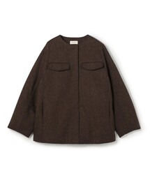 セール】ライトダブルフェイスシャギー チンベルト付きコート（その他