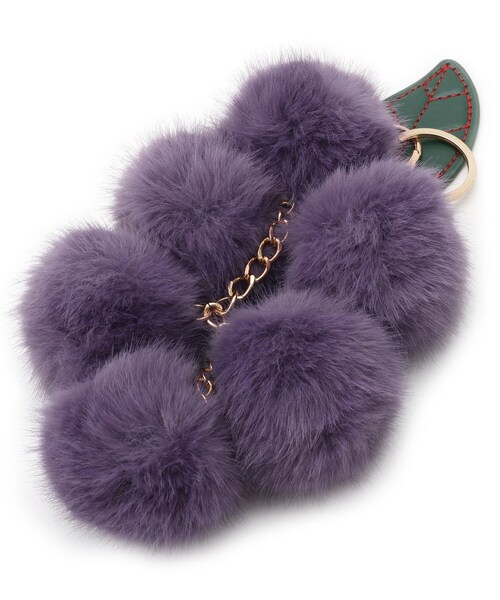 SHOO・LA・RUE（シューラルー）の「フェイクファーブドウチャーム（チャーム・レディース・パープル系4/グレー/グリーン系/ピンク系・00）」の9枚目の写真