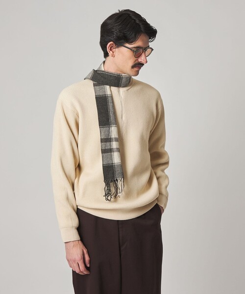 Steven Alan＞ T/C 9G アゼ ハーフジップ ドライバーズ ニット（ニット