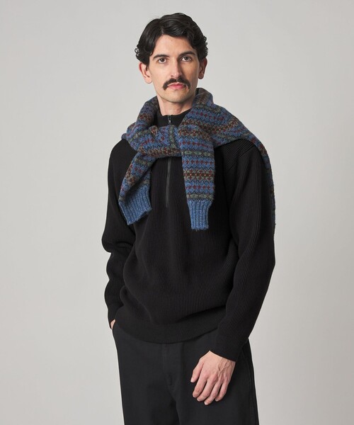 セール】＜Steven Alan＞ T/C 9G アゼ ハーフジップ ドライバーズ