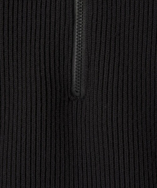 Steven Alan（スティーブンアラン）の「＜Steven Alan＞ T/C 9G アゼ ハーフジップ ドライバーズ ニット（ニット/セーター・メンズ・ブラック/オフホワイト・S/M/L/XL）」の21枚目の写真