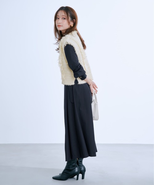 COHINA（コヒナ）の「ラメミックスフリンジベスト 【低身長・小柄女性】（ベスト・レディース・グレー/ホワイト/ブラック・ONE SIZE）」の16枚目の写真