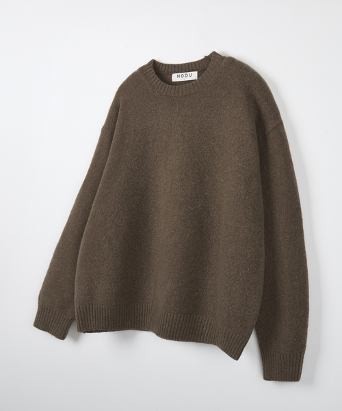 NODU（ノードユー）の「フォーマルベーシックラウンドニット[モカ]（ニット/セーター・メンズ・その他・MEDIUM/LARGE）」の5枚目の写真