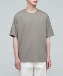 スーピマリラックスドクルーネックTシャツ[ダスティベージュ]