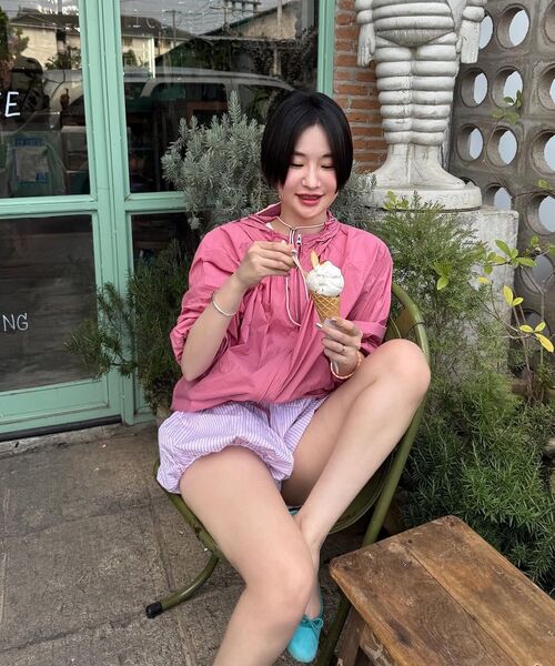 SINOON（シヌーン）の「Balloon Shorts (Pink)（その他パンツ・レディース・ピンク・SMALL/MEDIUM）」の7枚目の写真