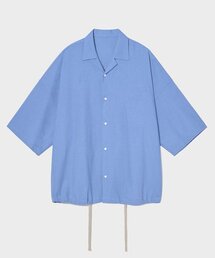 VTWO（ブイツー）の「リネンオープンカラーオーバーサイズシャツ_ブルー（シャツ/ブラウス）」