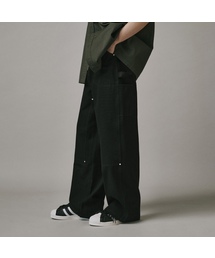 Verdnt（バーダント）の「Double-layer Carpenter Wide Cotton Pants [Black]（その他パンツ・メンズ）」