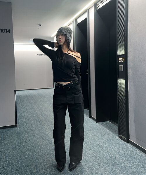 Verdnt（バーダント）の「ダブルレイヤーカーペンターワイドコットンパンツ[ブラック]（その他パンツ・レディース・ブラック・SMALL/MEDIUM/LARGE/X-LARGE）」の13枚目の写真