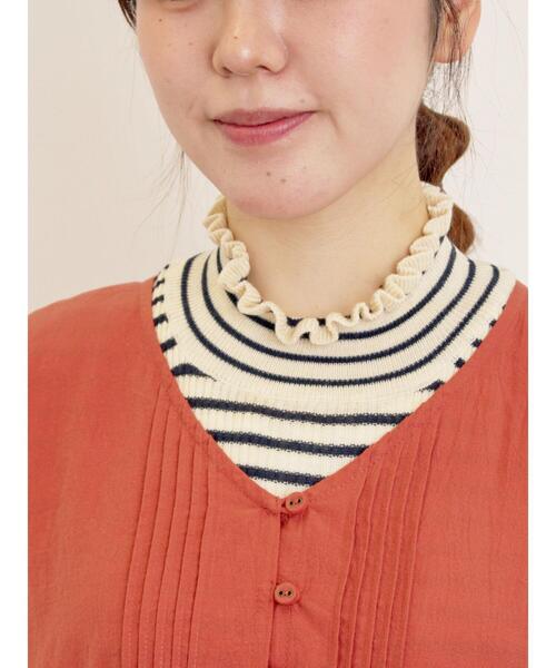 Samansa Mos2（サマンサ モスモス）の「【マシンウォッシャブル】リブフリルタートルネックニット（ニット/セーター・レディース・チャコールグレー/グレー/オフホワイト/キナリ・F）」の6枚目の写真