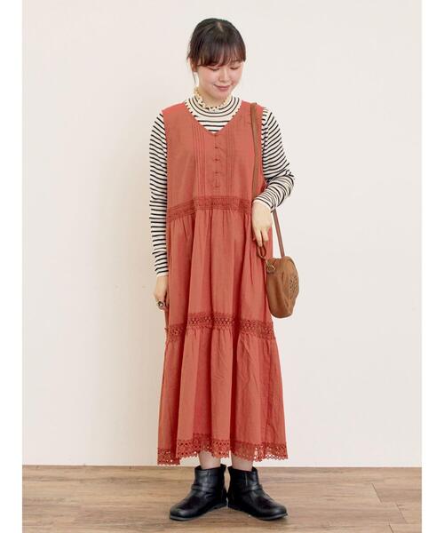 Samansa Mos2（サマンサ モスモス）の「【マシンウォッシャブル】リブフリルタートルネックニット（ニット/セーター・レディース・チャコールグレー/グレー/オフホワイト/キナリ・F）」の7枚目の写真