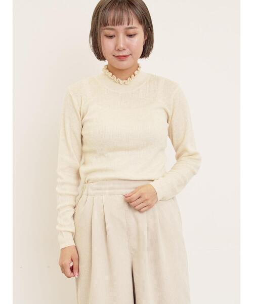 Samansa Mos2（サマンサ モスモス）の「【マシンウォッシャブル】リブフリルタートルネックニット（ニット/セーター・レディース・チャコールグレー/グレー/オフホワイト/キナリ・F）」の14枚目の写真