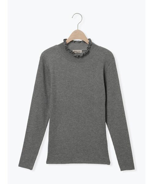 Samansa Mos2（サマンサ モスモス）の「【マシンウォッシャブル】リブフリルタートルネックニット（ニット/セーター・レディース・チャコールグレー/グレー/オフホワイト/キナリ・F）」の15枚目の写真
