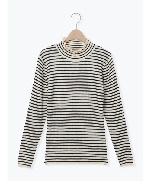 Samansa Mos2（サマンサ モスモス）の「【マシンウォッシャブル】リブフリルタートルネックニット（ニット/セーター・レディース・チャコールグレー/グレー/オフホワイト/キナリ・F）」の18枚目の写真