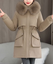 2ly2（トゥーリートゥー）の「ウエストシェイプボリュームファー中綿コート（その他アウター）」