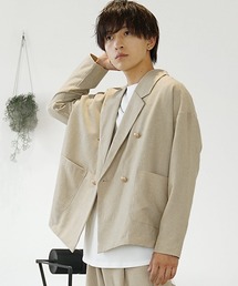 MinoriTY | 【MinoriTY】トロピカルシャンブレー素材ダブルテーラードジャケット メンズ 秋服 春服(テーラードジャケット)