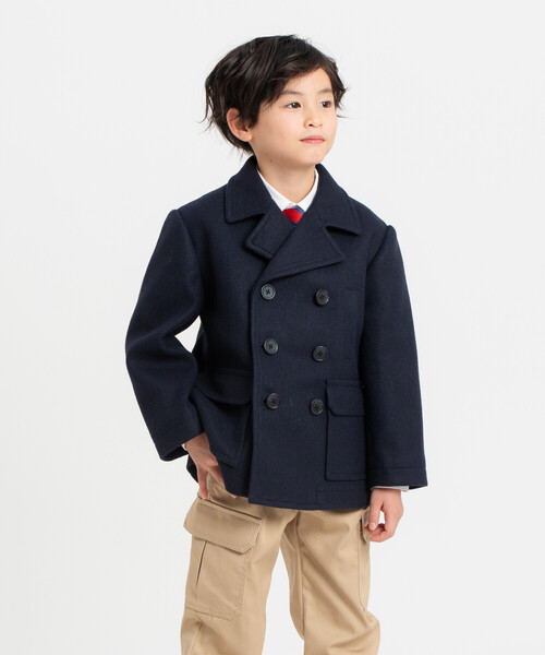COMME CA ISM（コムサイズム）の「ウールライク Pコート(120・130cm)（ピーコート・キッズ・ネイビー/キャメル・120cm/130cm）」の2枚目の写真