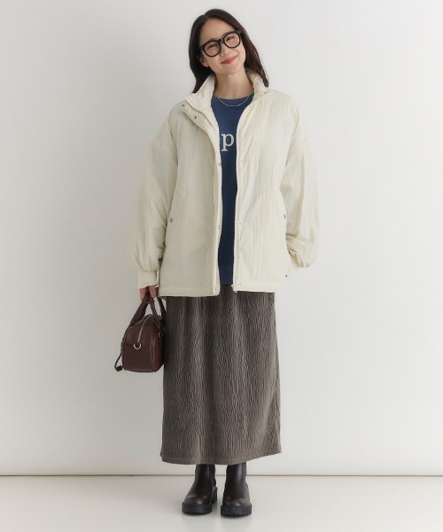 Right-on(ライトオン)の「HONEYSUCKLE ROSE(ハニーサックルローズ)【レディース】スタンドネックジャケット(ミリタリージャケット・レディース・ブラック/オフホワイト・M/L)」の5枚目の写真