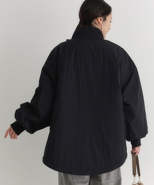 Right-on(ライトオン)の「HONEYSUCKLE ROSE(ハニーサックルローズ)【レディース】スタンドネックジャケット(ミリタリージャケット・レディース・ブラック/オフホワイト・M/L)」の8枚目の写真