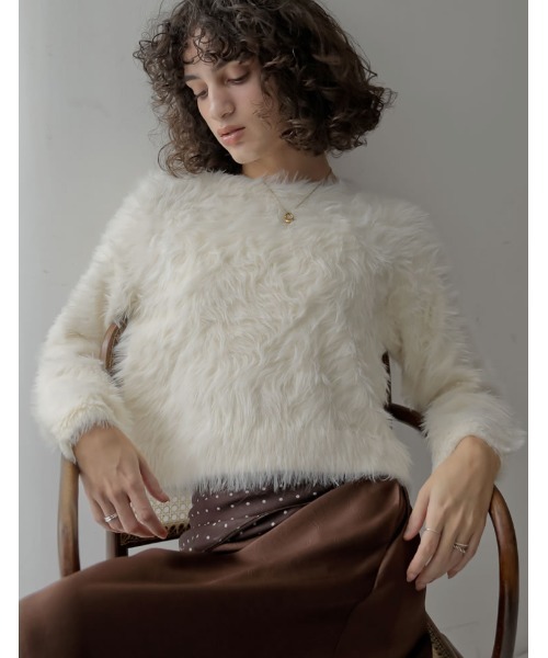 人気 アパルトモン Lisiere カシミヤ100% シャギーニット ふわふわ