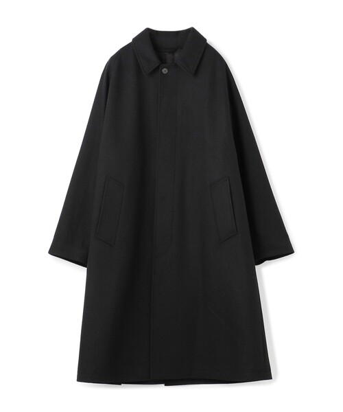 ウールナイロン バルカラーコート（ステンカラーコート