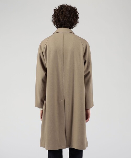 ウールナイロン バルカラーコート（ステンカラーコート