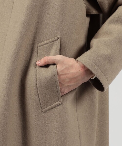 ウールナイロン バルカラーコート（ステンカラーコート