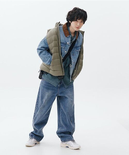MUSINSA STANDARD（ムシンサスタンダード）の「[シティレジャー] ハイネックライトダウンベスト [カーキ]（ダウンベスト・メンズ・その他・MEDIUM/X-LARGE/XX-LARGE/LARGE）」の10枚目の写真