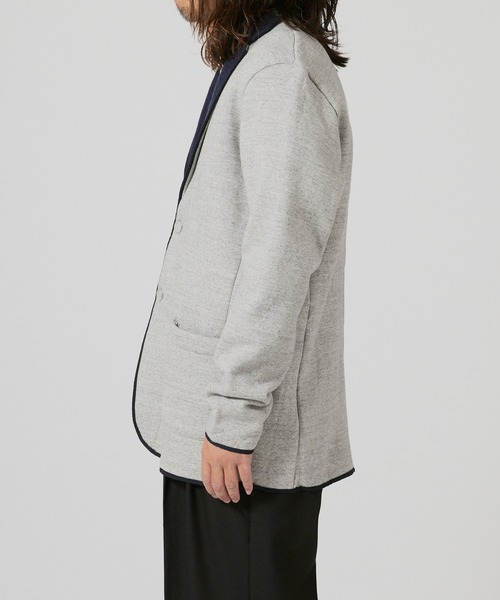 FLISTFIA（フリストフィア）の「FLISTFIA Jacket Cardigan / JC03016 秋服 冬服（テーラードジャケット・メンズ・チャコール/ライトグレー・3/4）」の15枚目の写真