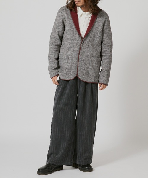 FLISTFIA（フリストフィア）の「FLISTFIA Jacket Cardigan / JC03016 秋服 冬服（テーラードジャケット・メンズ・チャコール/ライトグレー・3/4）」の12枚目の写真