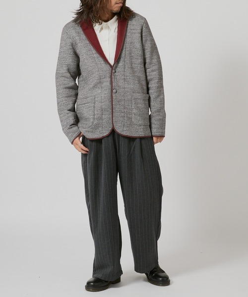 FLISTFIA（フリストフィア）の「FLISTFIA Jacket Cardigan / JC03016 秋服 冬服（テーラードジャケット・メンズ・チャコール/ライトグレー・3/4）」の13枚目の写真