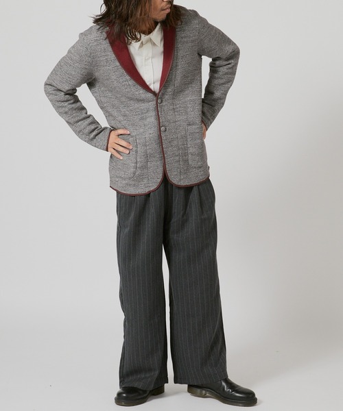 FLISTFIA（フリストフィア）の「FLISTFIA Jacket Cardigan / JC03016 秋服 冬服（テーラードジャケット・メンズ・チャコール/ライトグレー・3/4）」の14枚目の写真